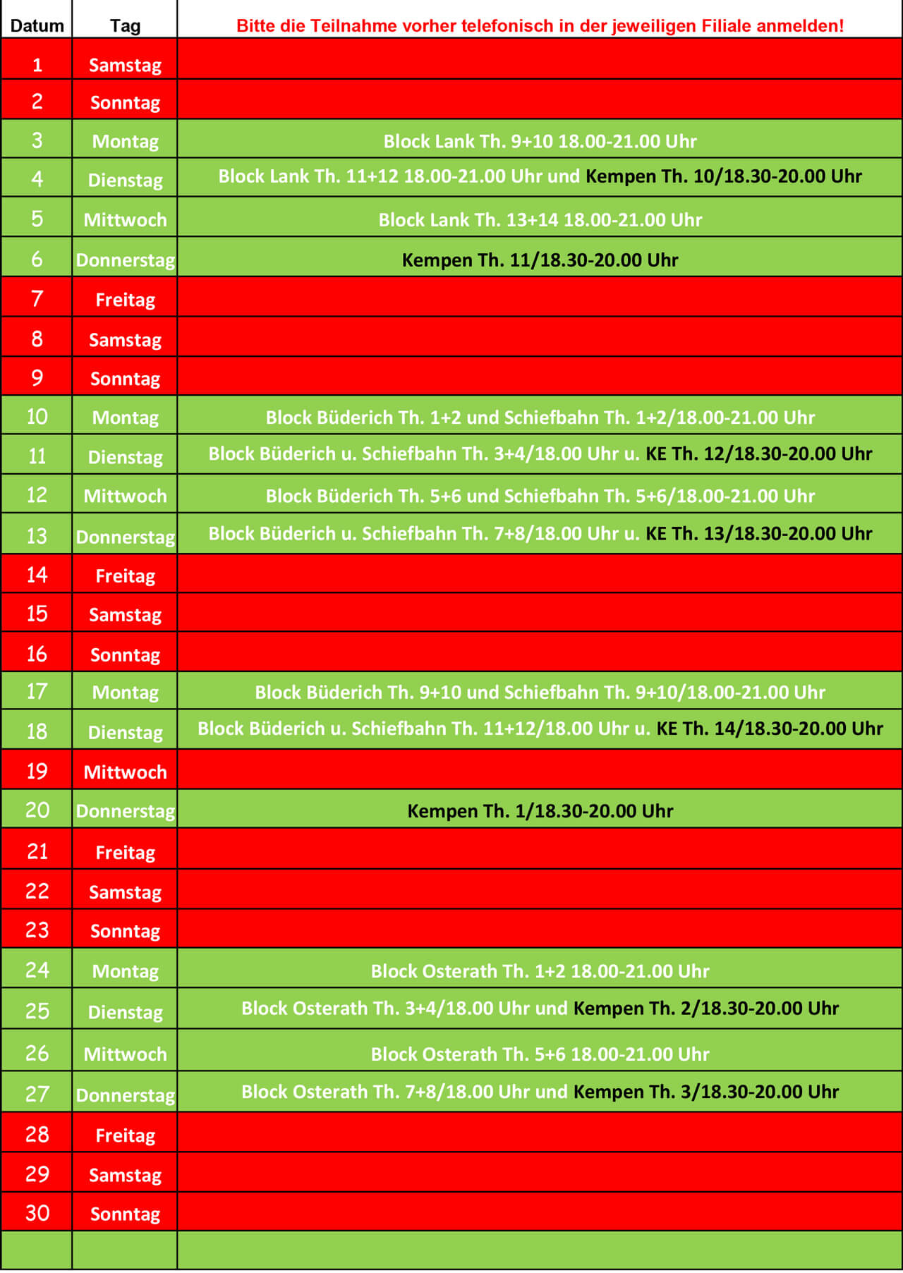 Theorieplan November 2025