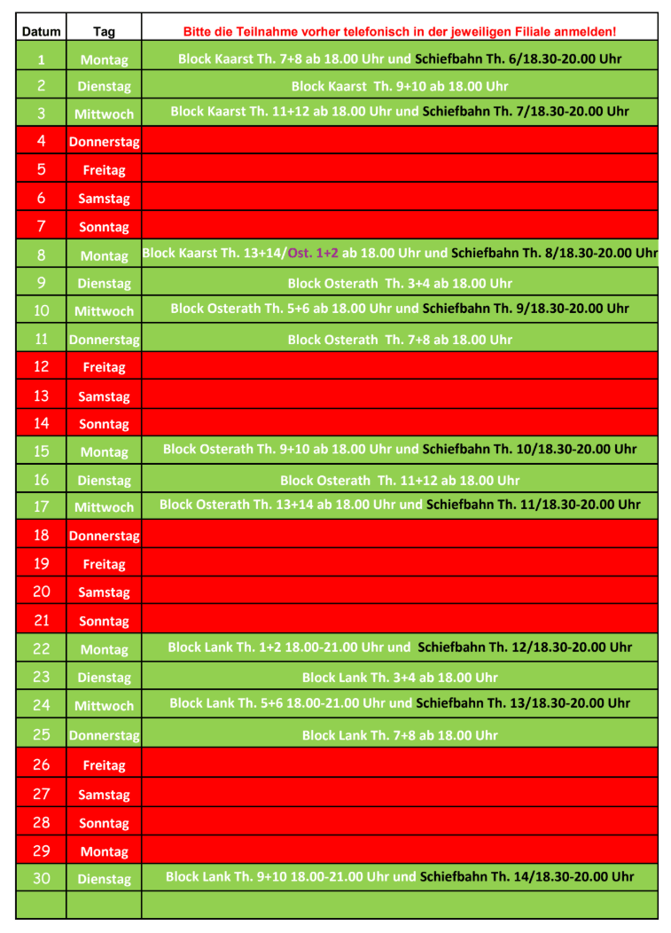 Theorieplan Juni 2026