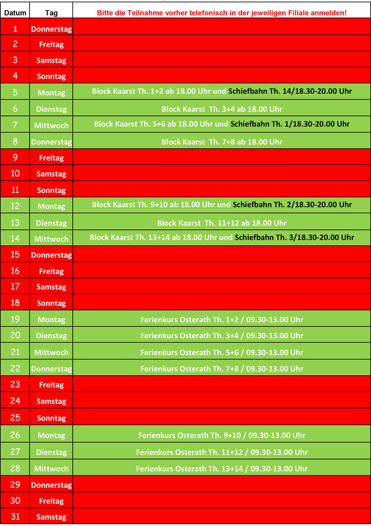 Theorieplan Oktober 2026